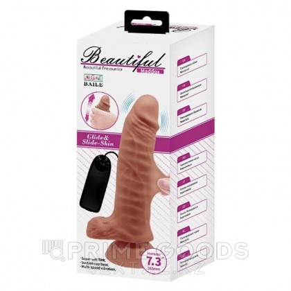 Фаллоимитатор с вибрацией и пультом ДУ Beautiful Maddox (18,5×4 см) от sex shop primegoods фото 2