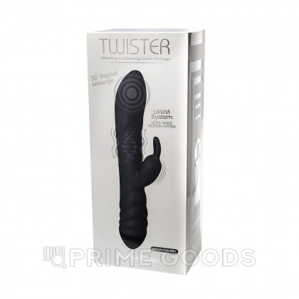 Вибратор-массажер с функцией ротации Twister черный от Adrien Lastic от sex shop primegoods фото 5
