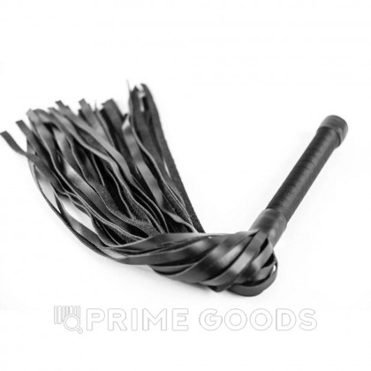 Плеть из натуральной кожи с атласной ручкой черная Romantic Arsenal от sex shop primegoods