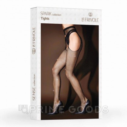 Колготки с вырезами и стразами в сетку Spark, S/M от sex shop primegoods фото 5