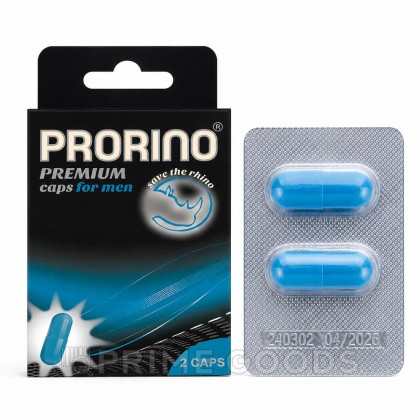 PRORINO Биологически активная добавка к пище Ero black line Potency Caps for men 2 кап. от sex shop primegoods