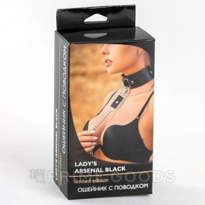Ошейник с поводком Lady's Arsenal Black от sex shop primegoods фото 2