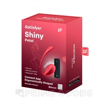 Виброяйцо Satisfyer Shiny Petal красный (Connect App) от sex shop primegoods фото 4