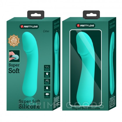 Вибратор Cetus Super Soft (15 см) бирюзовый от sex shop primegoods фото 13