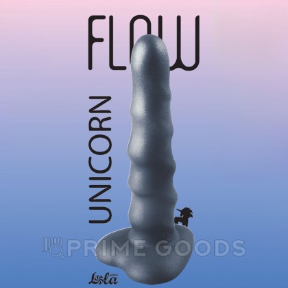 Нереалистичный дилдо Flow Unicorn Black (15,5*3,5 см) от sex shop primegoods фото 4