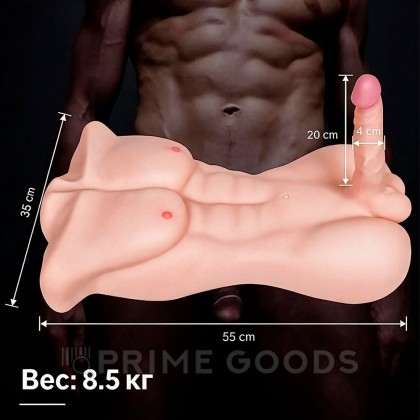 Спортивное мужское тело с фаллоимитатором (8,5 кг.) от sex shop primegoods фото 9