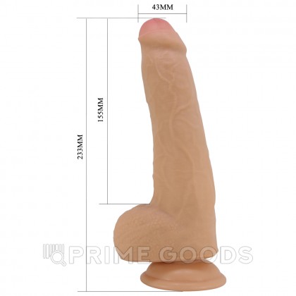 Реалистичный фаллоимитатор на присоске Draco Sliding skin (23,3*4,3 см) телесный от sex shop primegoods фото 8