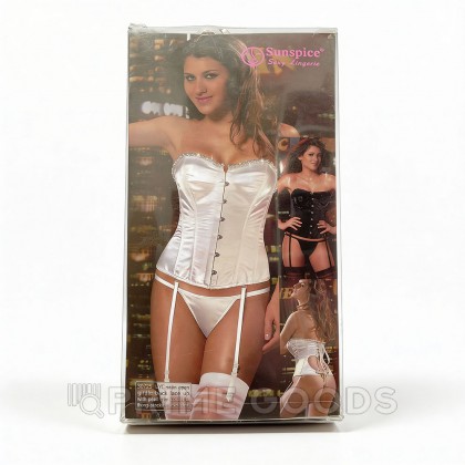 Белый атласный корсет от sex shop primegoods фото 2