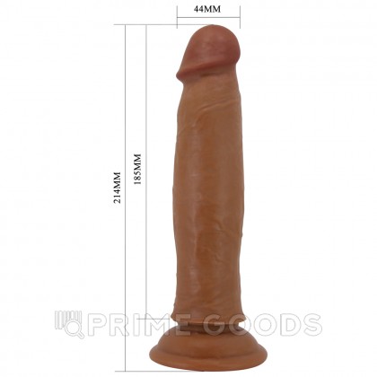 Реалистичный фаллоимитатор на присоске Keon Sliding skin (21,4*4,4 см) коричневый от sex shop primegoods фото 12