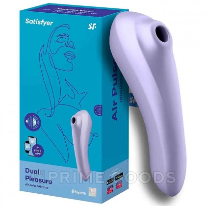 Вакуумно-волновой стимулятор клитора Satisfyer Dual Pleasure mauve от sex shop primegoods фото 5