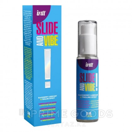 Лубрикант на водной основе с эффектом вибрации INTT Slide and vibe! 35 мл от sex shop primegoods фото 2