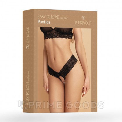 Пикантные трусики с доступом и цветочным кружевом Easy to love, XS/S, 40-42 от sex shop primegoods фото 2