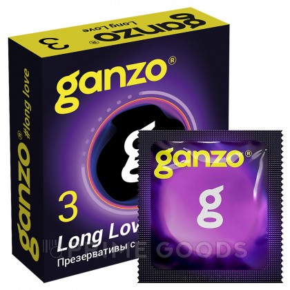 Презервативы с анестетиком Ganzo Long Love, Black Edition 3 шт. от sex shop primegoods фото 3