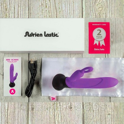 Мини вибратор-кролик Bonnie & Clyde лиловый от Adrien Lastic от sex shop primegoods фото 4