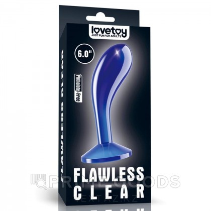 Массажер простаты Flawless Clear синий (15 см) от sex shop primegoods фото 5