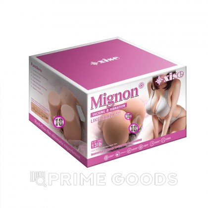Реалистичный двойной мастурбатор с вибрацией и функцией всасывания Mignon от sex shop primegoods фото 7