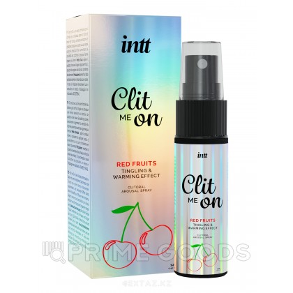 Согревающий жидкий вибратор для клитора со вкусом вишни Intt Clit Me On Red Fruits 12 мл от sex shop primegoods фото 2
