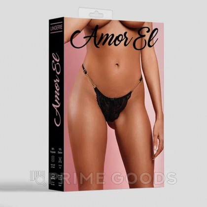 Ажурные стринги Black (M) от sex shop primegoods фото 5