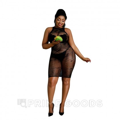 Сексуальное платье-сетка от Moonlight модель № 06 черное (plus size) от sex shop primegoods