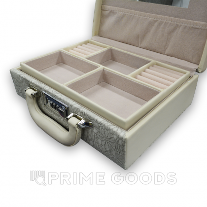 Чемодан-органайзер с кодовым замком (кожзам) серый от sex shop primegoods фото 5