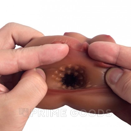 Мастурбатор компактный в виде женского тела и вагины (коричневый) от sex shop primegoods фото 6