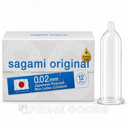 Презервативы полиуретановые SAGAMI Original 002 EXTRA LUB 12 шт. от sex shop primegoods