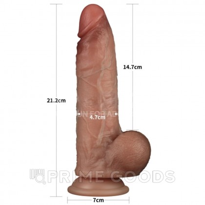 Реалистичный фаллоимитатор Lovetoy Sliding Skin Pro (14,7*4,7) с двойной плотностью от sex shop primegoods фото 2