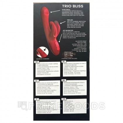 Инновационный вибратор кролик Trio Bliss от Amovibe от sex shop primegoods фото 3