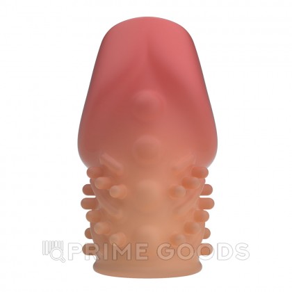 Рельефная насадка «Matias» с открытой головкой телесный от sex shop primegoods фото 4