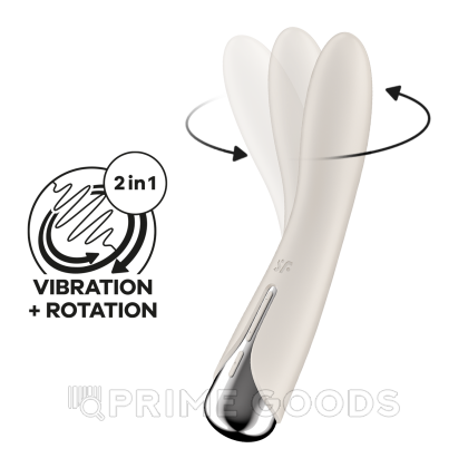 Вибратор с функцией вращения Satisfyer Spinning Vibe 1 бежевый от sex shop primegoods