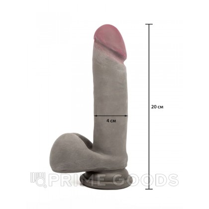 Графитовый фаллоимитатор на присоске - Пикантные штучки, 20 см Серый от sex shop primegoods фото 5