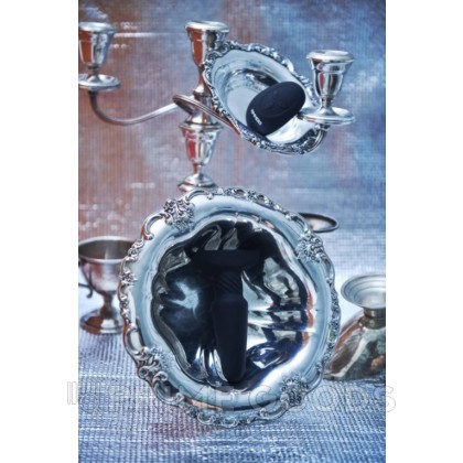 Анальная пробка с эффектом римминга Rimmers Slim R Smooth Rimming Plug with Remote, черный, 14х4.4 см от sex shop primegoods фото 4