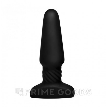 Анальная пробка с эффектом римминга Rimmers Slim R Smooth Rimming Plug with Remote, черный, 14х4.4 см от sex shop primegoods