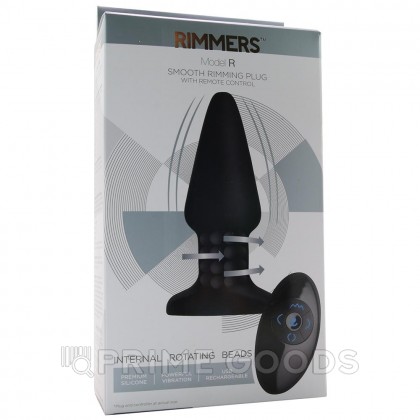 Анальная пробка с эффектом римминга Rimmers Model R Smooth Rimming Plug with Remote, черный, 14.2х4.8 см от sex shop primegoods фото 7