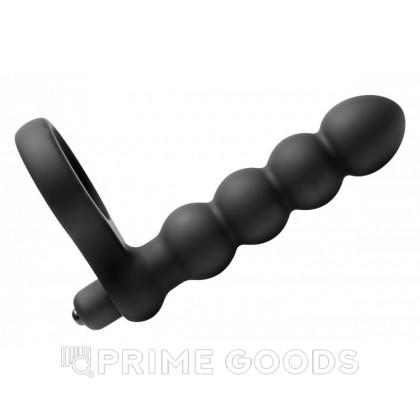 Насадка для двойного удовольствия Double Fun Cock Ring with Double Penetration Vibe, 14,6 см, черный от sex shop primegoods фото 3
