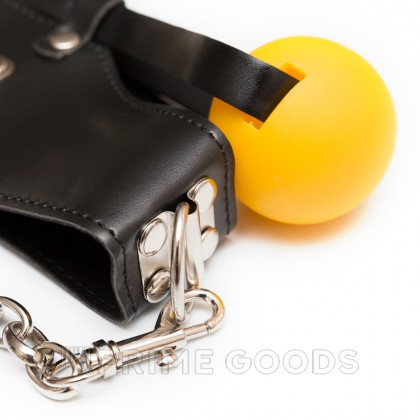 Кляп-шарик с поводком - Пикантные штучки Черный от sex shop primegoods фото 3