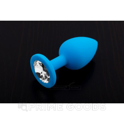 Маленькая силиконовая пробка с кристаллом, 7,5 см Бриллиант от sex shop primegoods фото 7