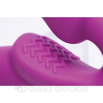 Безремневой вибро страпон Evoke Vibrating Strapless Silicone Strap-on Dildo, 24 см Фиолетовый от sex shop primegoods фото 4