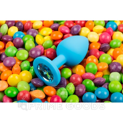 Маленькая силиконовая пробка с кристаллом, 7,5 см Бриллиант от sex shop primegoods фото 4