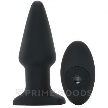 Анальная пробка с эффектом римминга Rimmers Model R Smooth Rimming Plug with Remote, черный, 14.2х4.8 см от sex shop primegoods фото 3