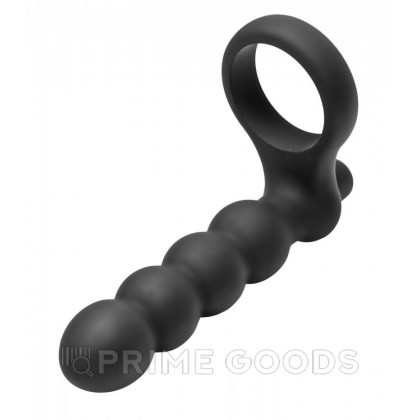 Насадка для двойного удовольствия Double Fun Cock Ring with Double Penetration Vibe, 14,6 см, черный от sex shop primegoods фото 4