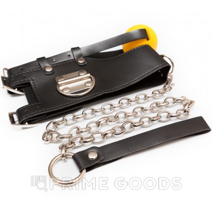 Кляп-шарик с поводком - Пикантные штучки Черный от sex shop primegoods фото 7