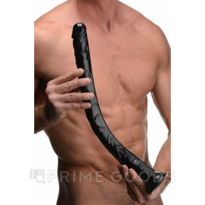 Огромный реалистик Hosed Realistic Anal Dildo, черный, 50.8х4.4 см от sex shop primegoods фото 2