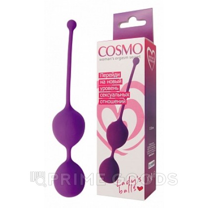 Шарики вагинальные Cosmo, 3 см Фиолетовый от sex shop primegoods фото 2