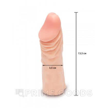 Фаллос-насадка для члена, 12,5 см - Пикантные Штучки Телесный от sex shop primegoods фото 3