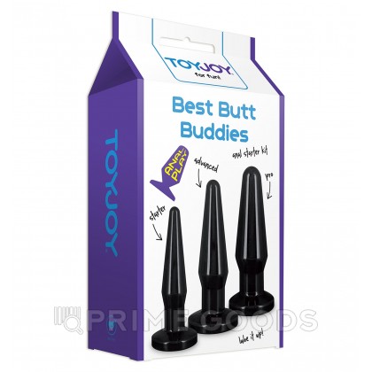Набор анальных пробок Best Butt Budies Черный от sex shop primegoods фото 2