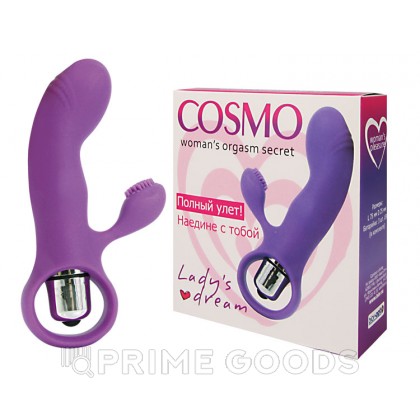 Вибратор-кролик от Cosmo, 7,5 см Фиолетовый от sex shop primegoods