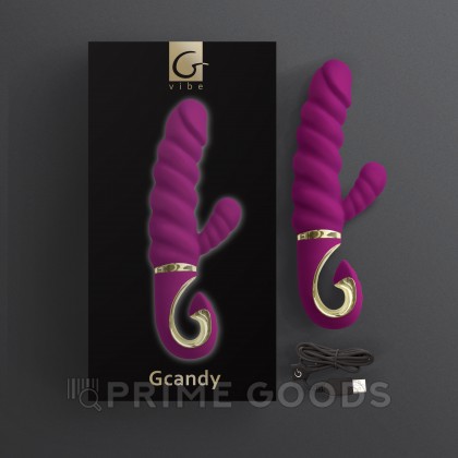 Gvibe Gcandy - Невероятный витой вибратор с клиторальным стимулятором, 22х3.5 см от sex shop primegoods фото 4