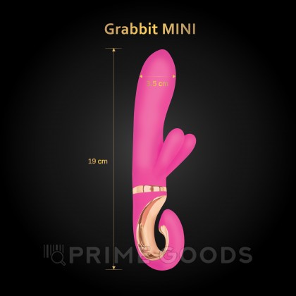 Gvibe Grabbit Mini - Уменьшенный вибратор для клитора и точки G с тремя моторами, 19х3.5 см от sex shop primegoods фото 2