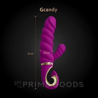 Gvibe Gcandy - Невероятный витой вибратор с клиторальным стимулятором, 22х3.5 см от sex shop primegoods фото 2